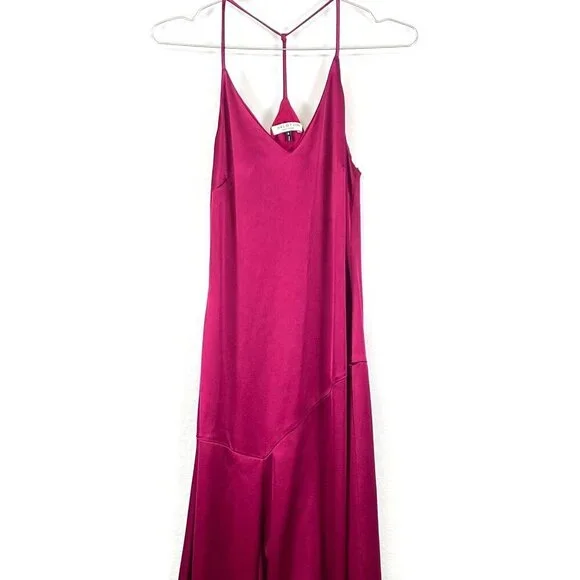 Halston Heritage Women's pink Satin Slip Gown Size 0 Classic Event Wedding maxi - Picture 4 of 6